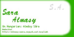 sara almasy business card